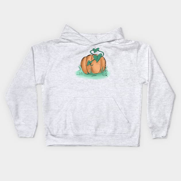 Just a Pumpkin Kids Hoodie by JenjoInk